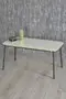 Black Metal Leg Double Gold Cream Coffee Table