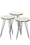 Zigon Coffee Table Black Wire Foot Double Gold Cream