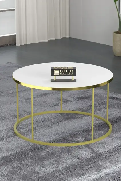 Couchtisch und Zigon Couchtisch Terra Set Gold