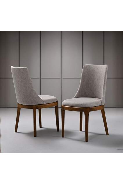 Nil Walnut Table & Classic Chair Set HDR1224