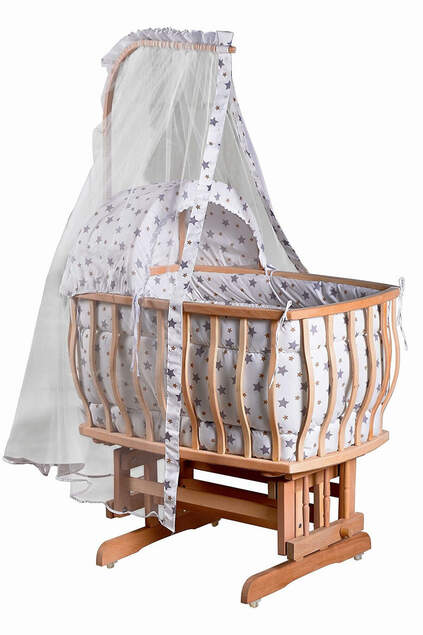 Natural Wood  Prestij Basket Crib
