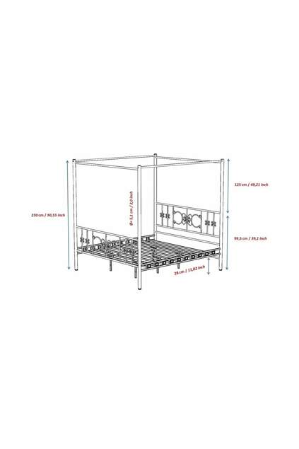 Stella Sultan Metal Bed Frame 140x190 ARM175
