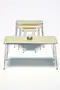 Nesting Table Square And Center Table Square Set Silver Cream Wire