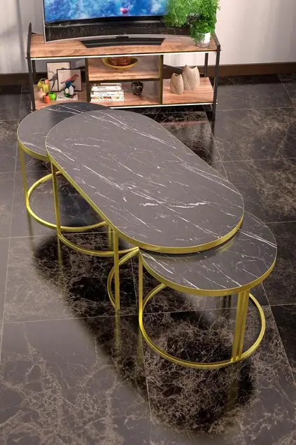 Set di 3 lune piene in oro