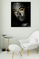 Gold Mask Glass Painting