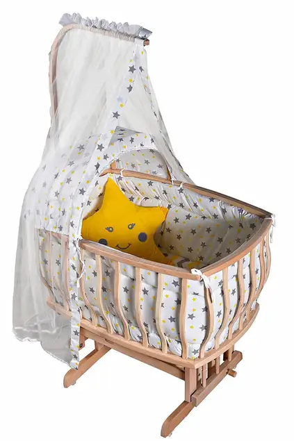 Natural Wood  Prestij Basket Crib