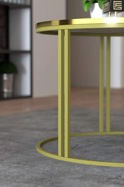 Center Couchtisch Single Gold Lux Special