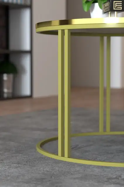 Tavolino Centro Singolo Oro Lux Speciale