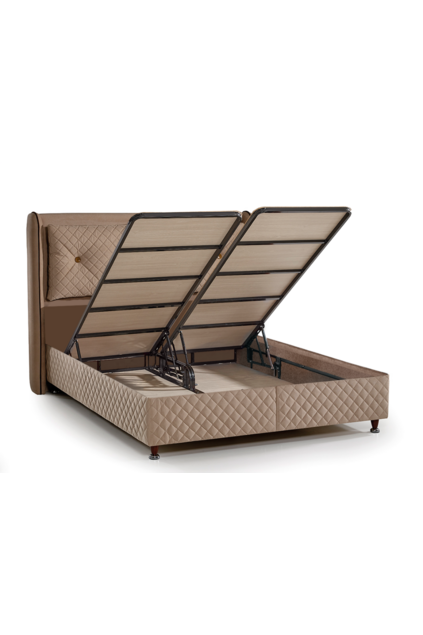 MD Nergis 150x200 Double Bed, Base, Headboard Set GM110
