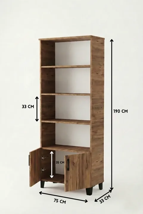 Classic Multi-Purpose Bookcase - Brown