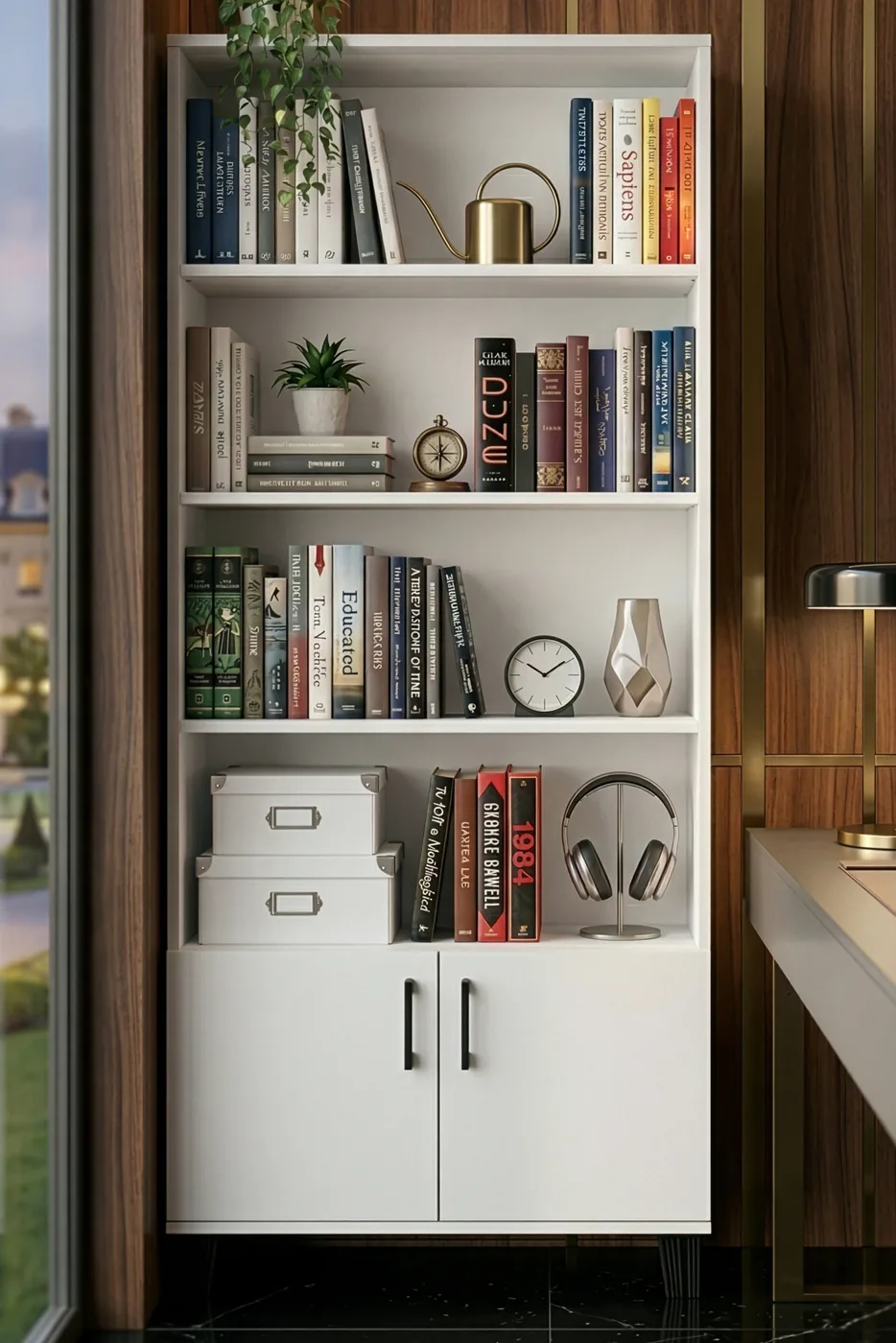 Classic Multi-Purpose Bookcase - White