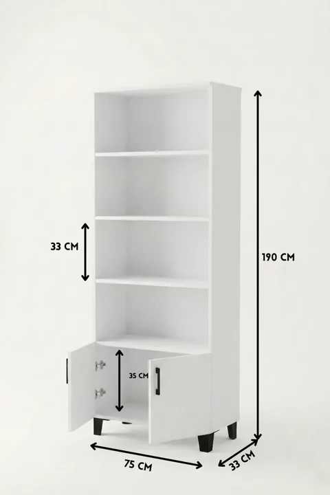 Classic Multi-Purpose Bookcase - White