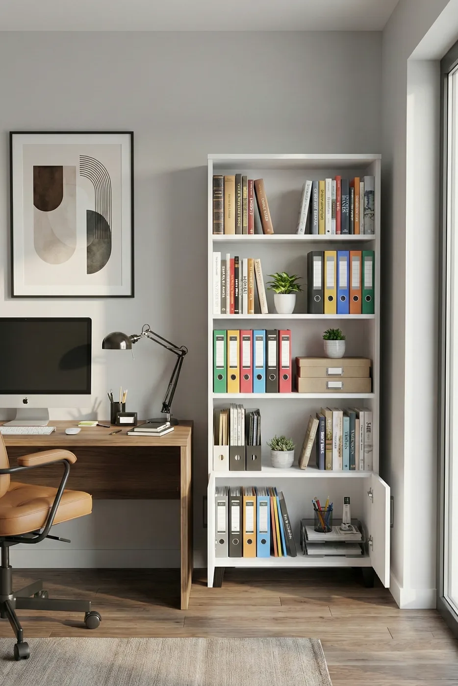 Klassisches Mehrzweck-Bücherregal - Weiß