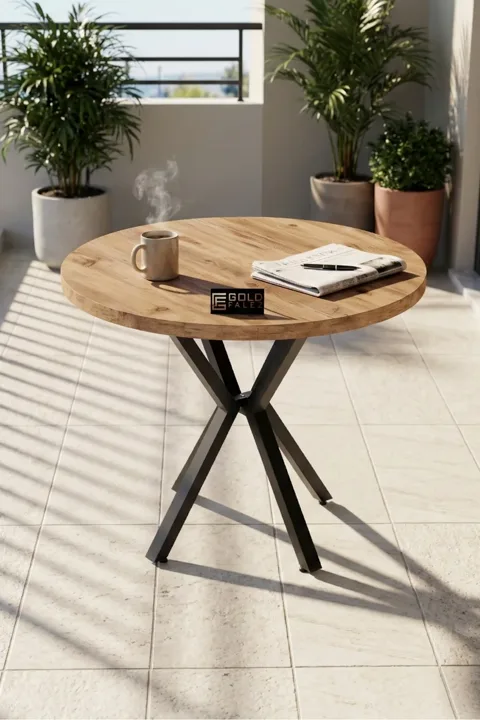 Teddy 90 cm Round Dining Table Set - Multicolour