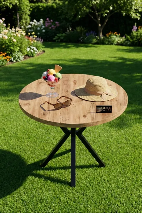 Elma 90 cm Round Dining Table Set - Multicolour
