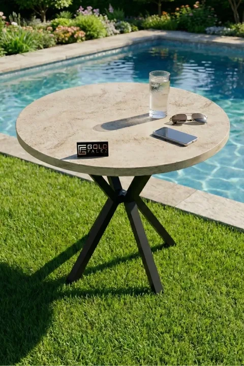 Teddy 90 cm Round Dining Table Set - Beige