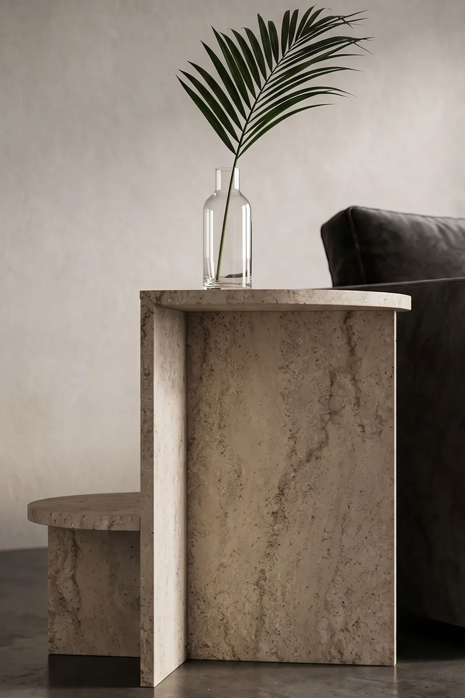 Setro Oval Side Table - Ecru