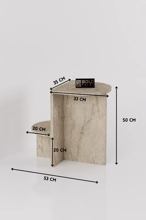 Setro Oval Side Table - Ecru