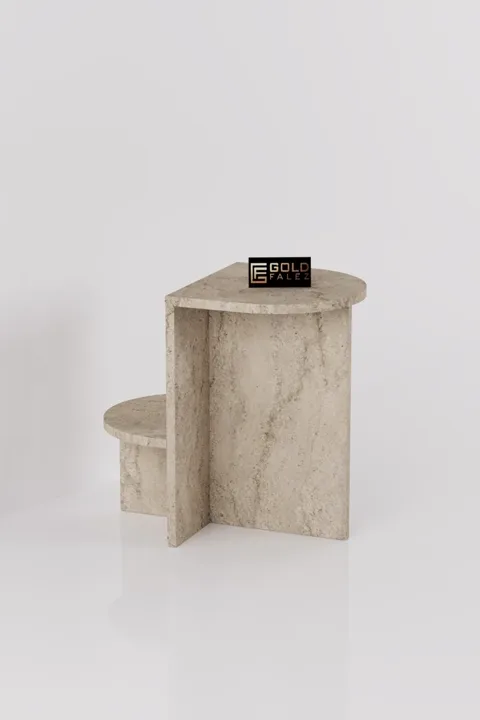 Setro Oval Side Table - Ecru