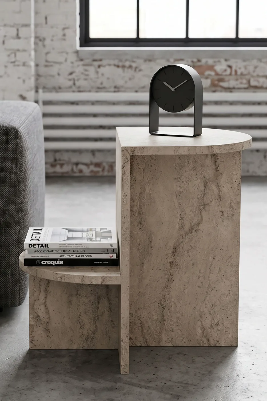 Setro Oval Side Table - Ecru