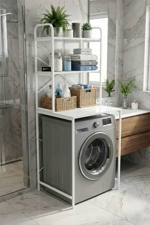 Washing Machine Cabinet Metal Legs - White