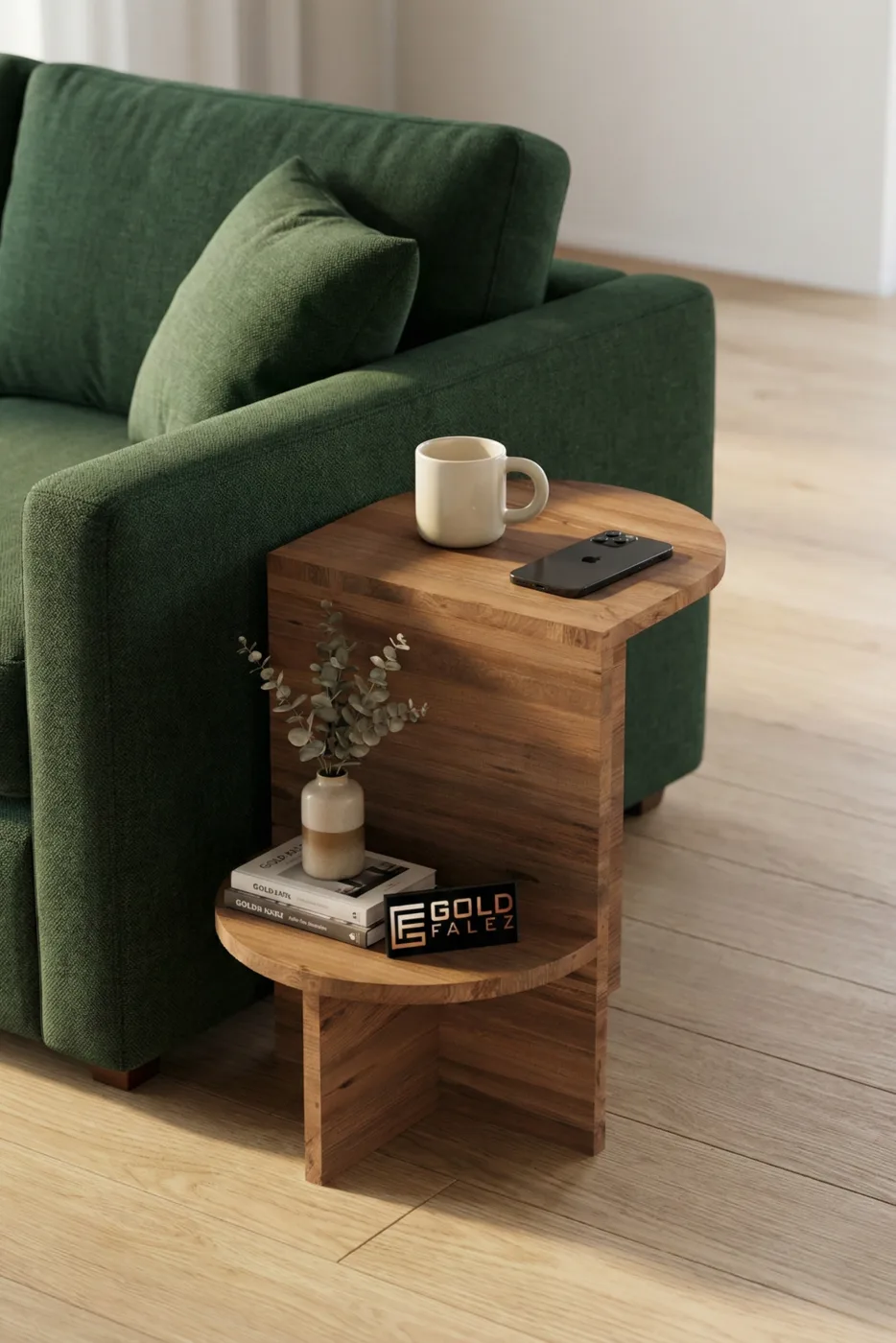 Setro Oval Side Table - Brown