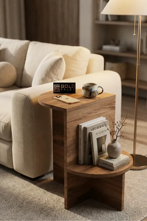 Setro Oval Side Table - Brown