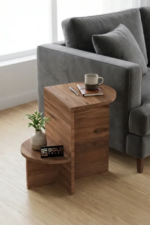 Setro Oval Side Table - Brown