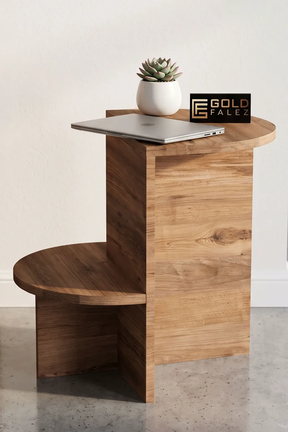 Setro Oval Side Table - Brown