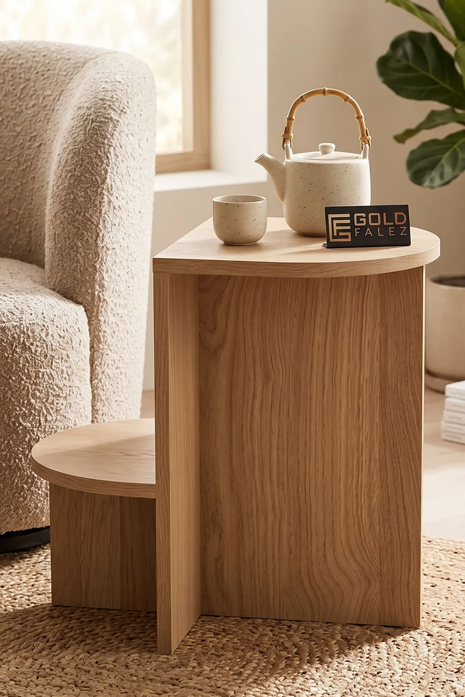 Setro Oval Side Table - Multicolour
