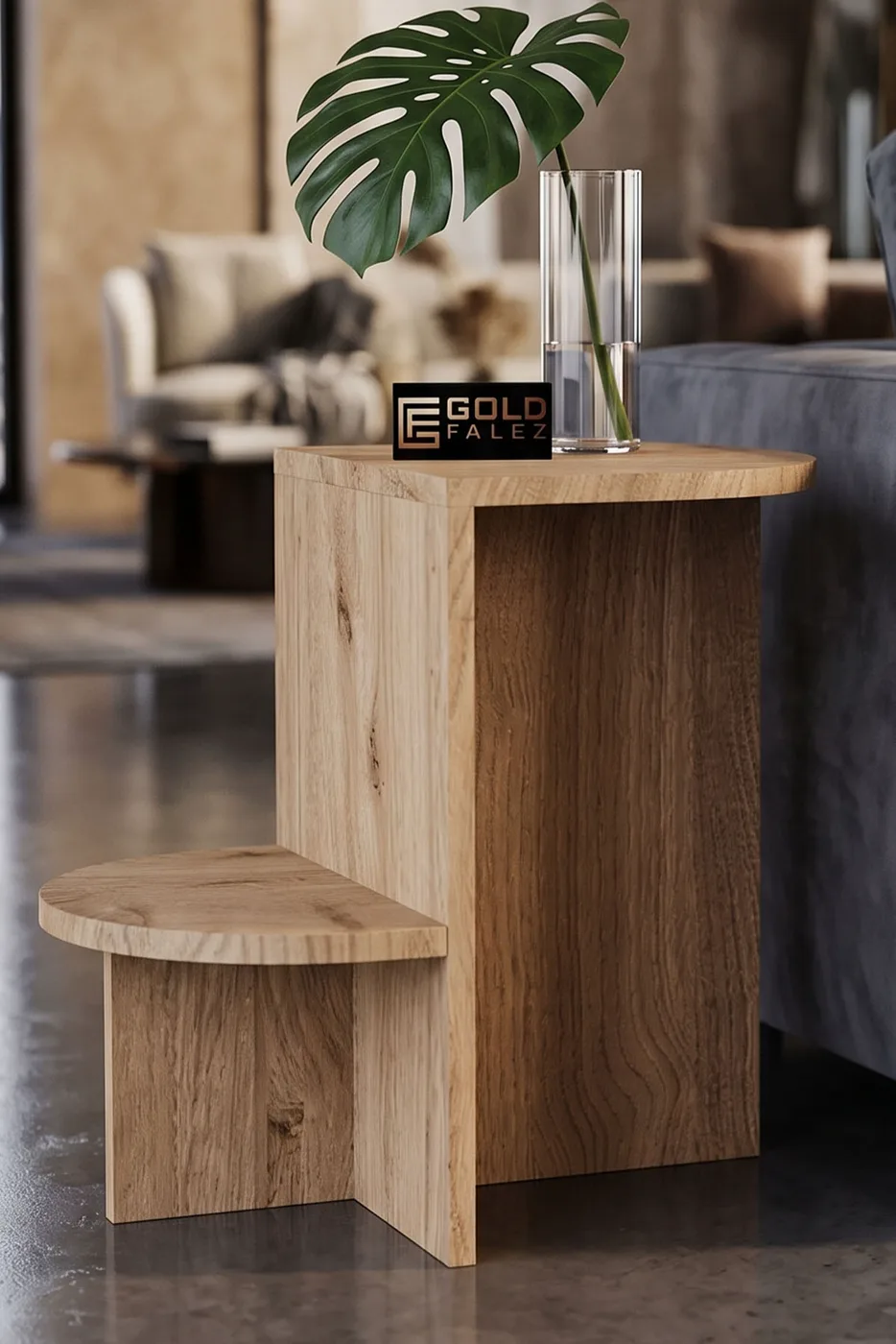 Setro Oval Side Table - Multicolour