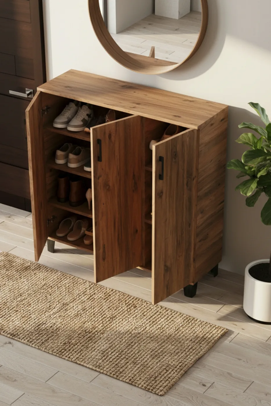 Shoe Cabinet - Brown