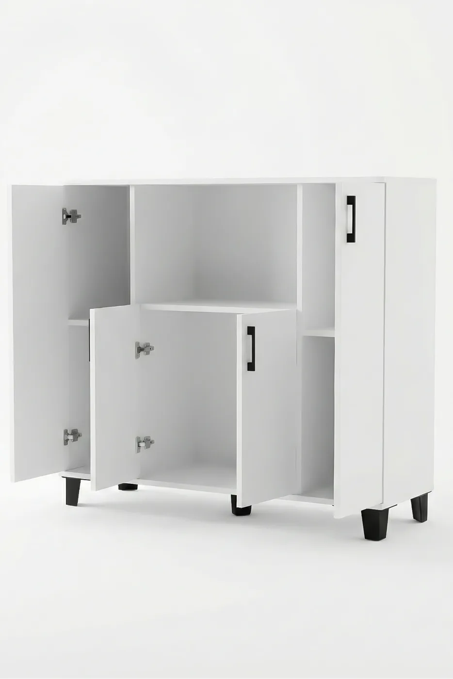Horizontal Oven-Style Kitchen Cabinet - White