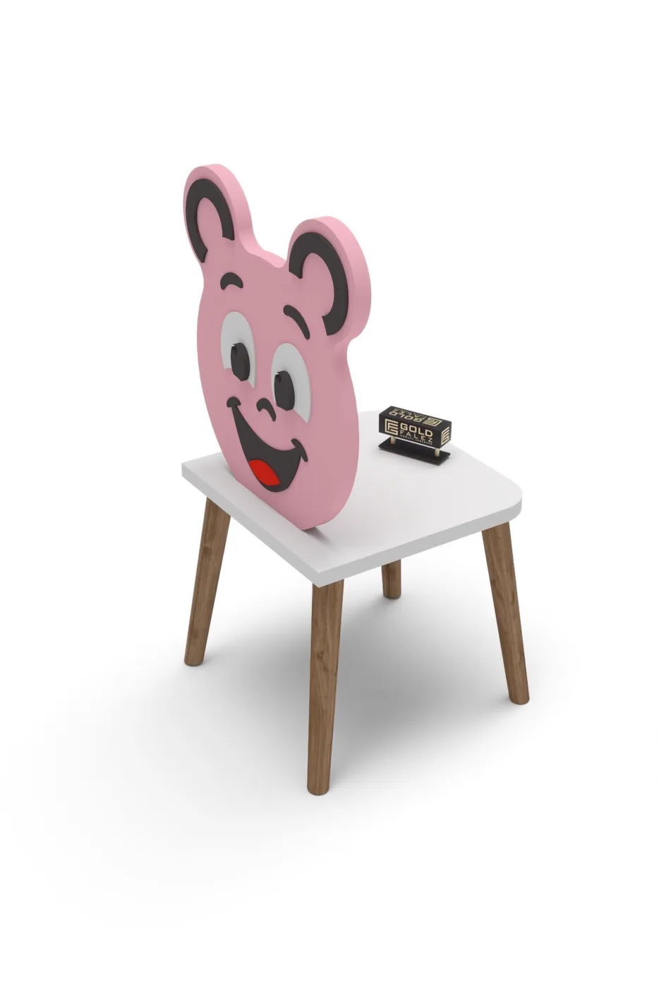Woonmeubelen houten poten - roze