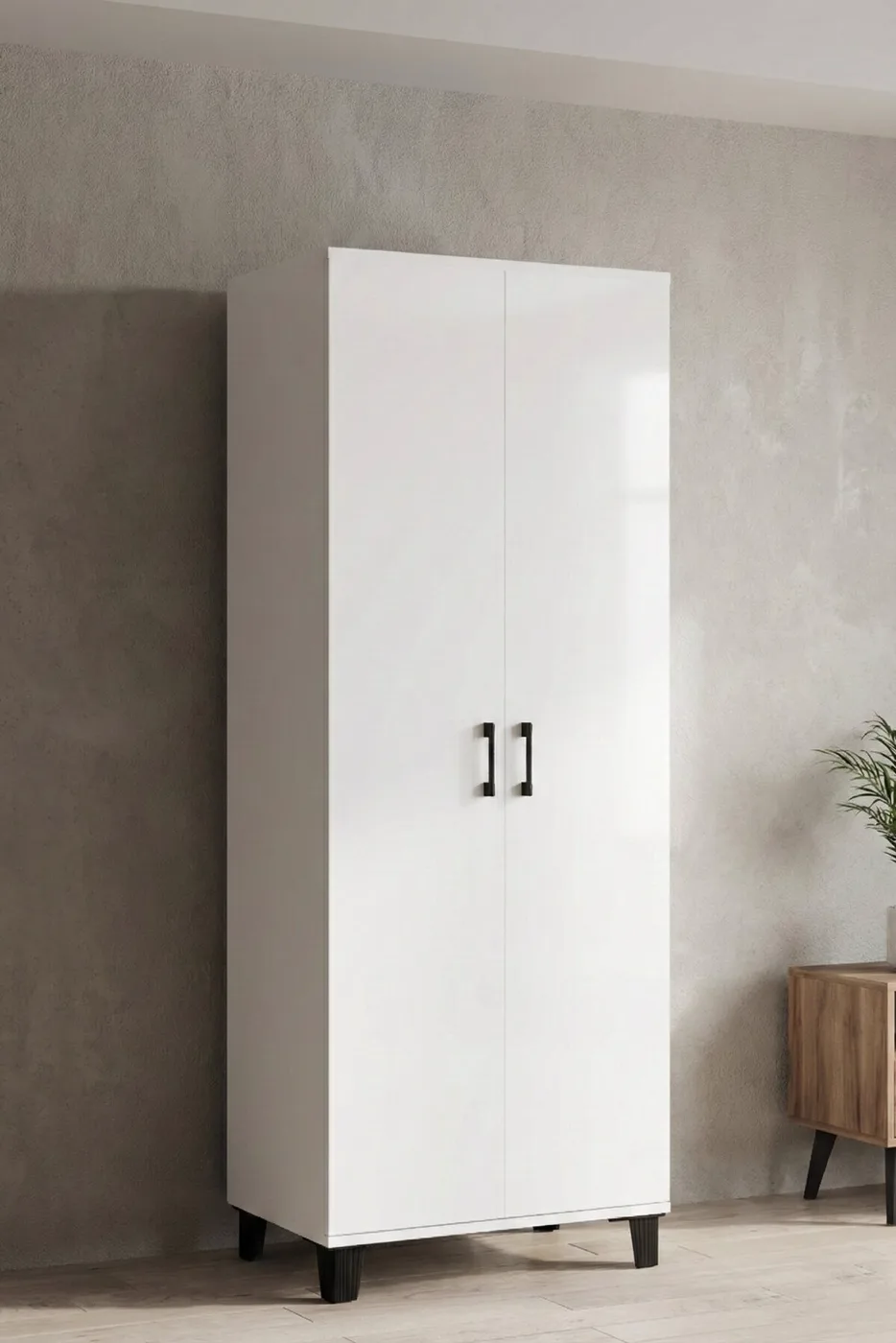 8-Fächer-Vorrats-Schrank - Weiß