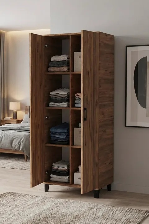 8-Compartment Pantry Cabinet - Atlantic Pine