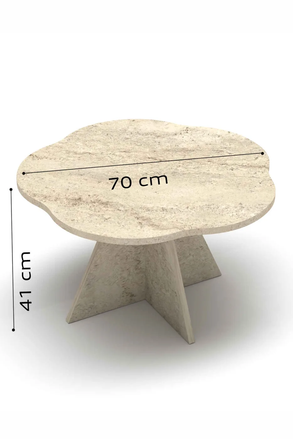 Table basse géométrique Cicek - beige
