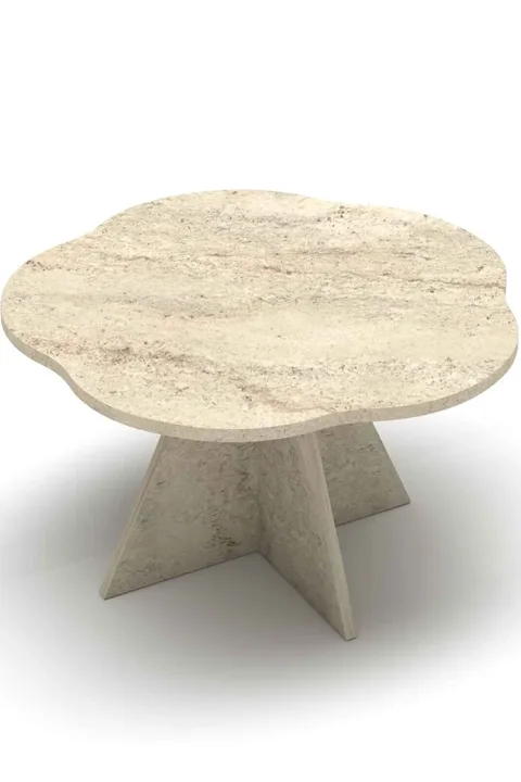 Cicek Geometric Coffee Table - Beige
