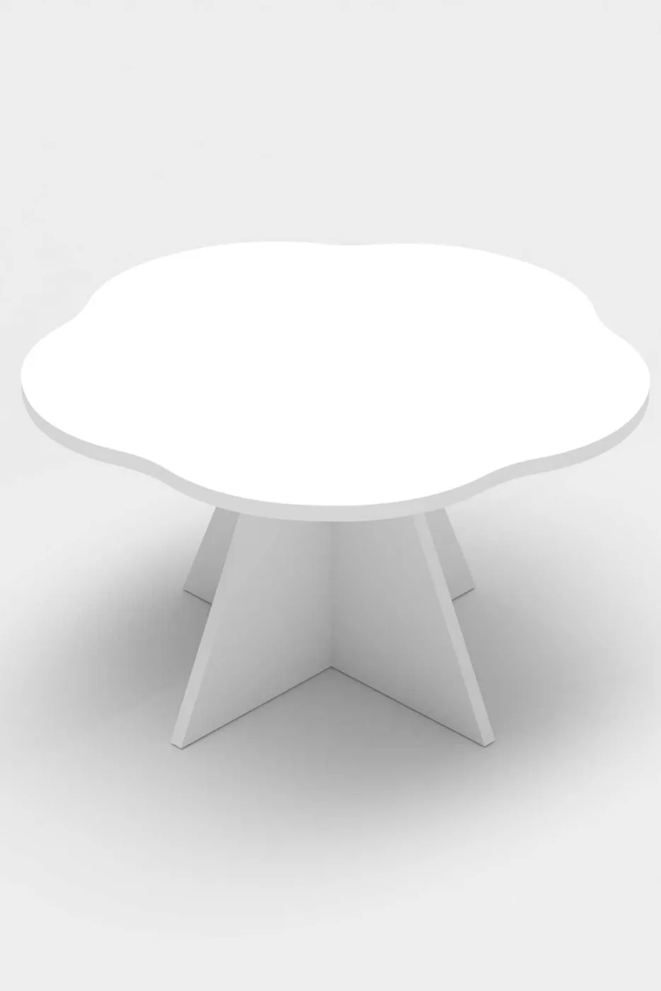 Tavolino da salotto geometrico Cicek - bianco