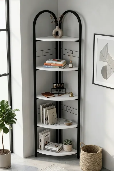 Bohemian Bookcase & Planter Stand - White