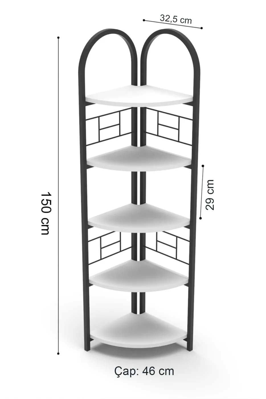 Bohemian Bookcase & Planter Stand - White
