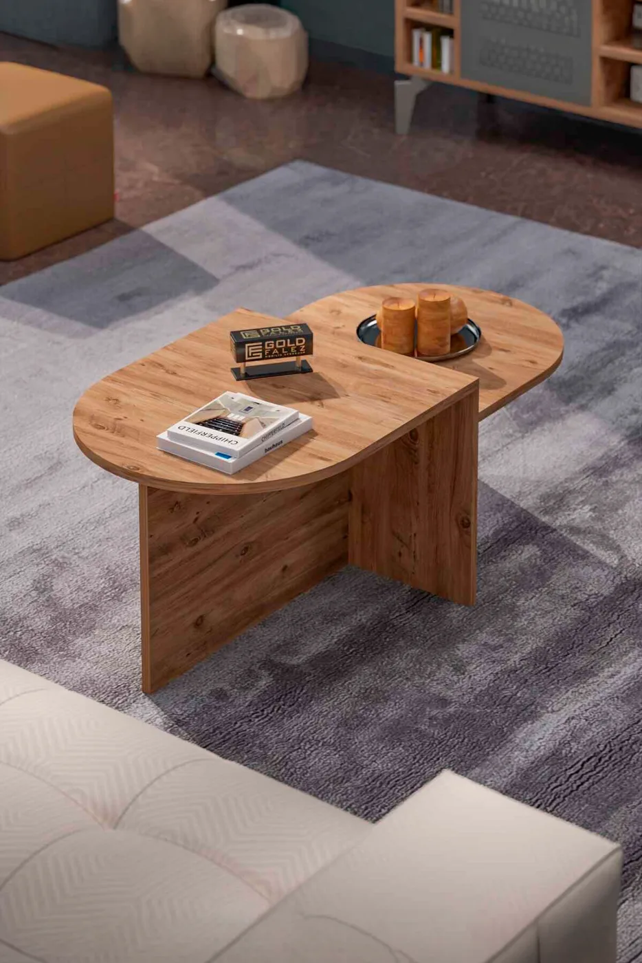 Setro Oval Coffee Table - Brown