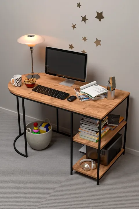 Dolunay Study Desk - Brown