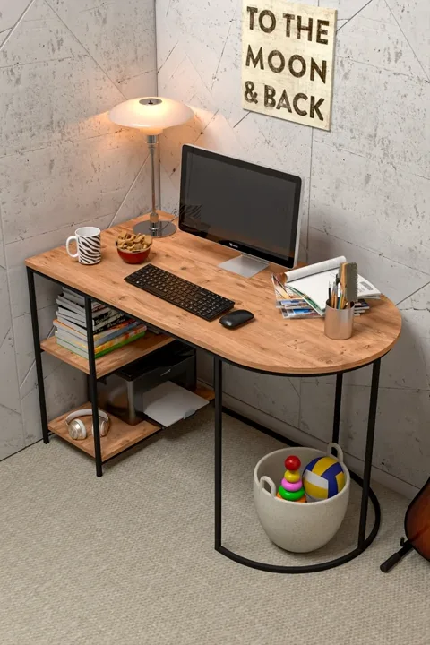 Dolunay Study Desk - Brown