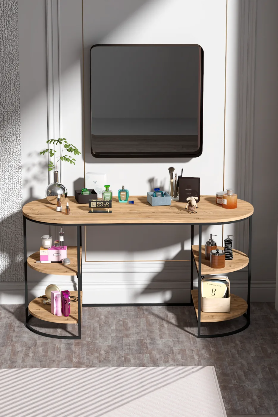 Dolunay 2-Piece Desk - Brown