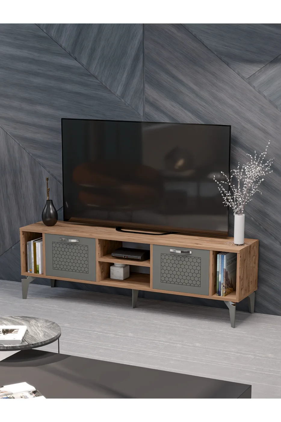 TV Unit - Metallic