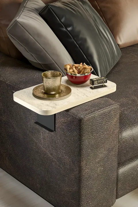 Rectangular Adjustable Tray Side Table - Ecru