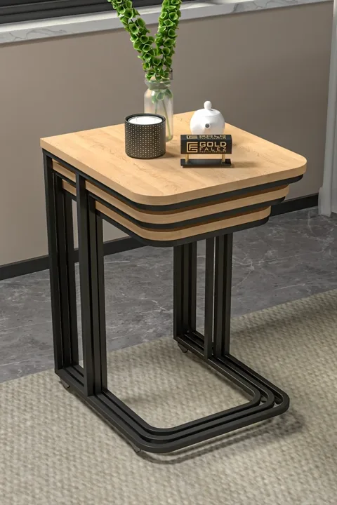 Nesting Table - Oak - Brown