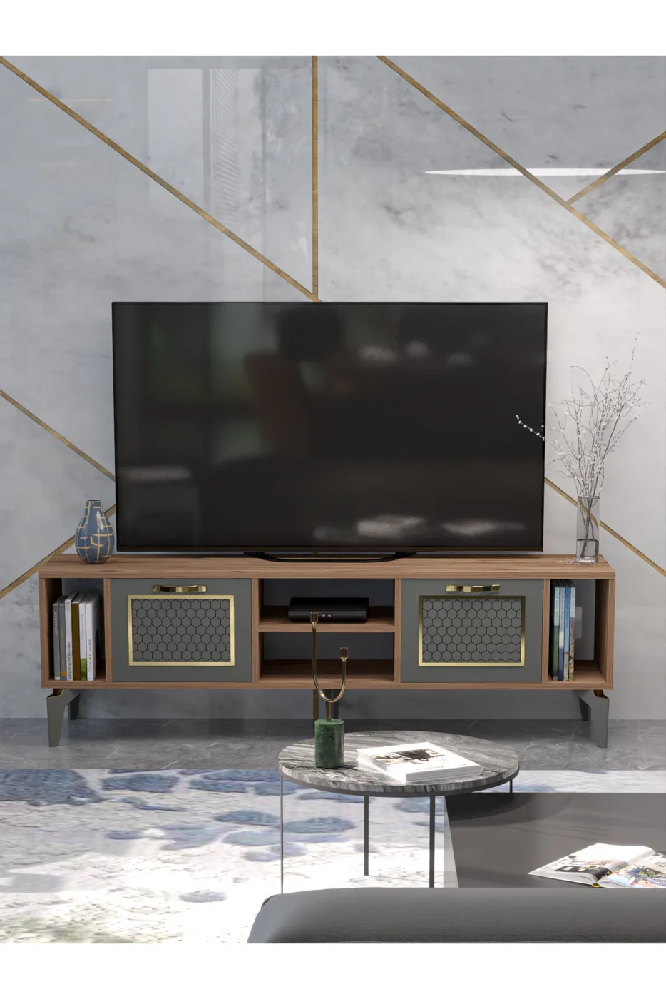 TV-Möbel - Braun