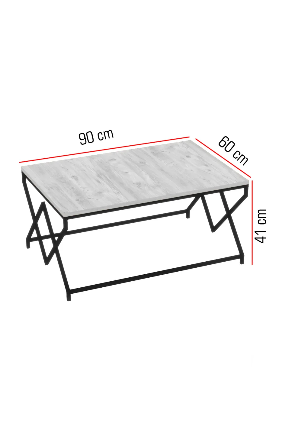 V Lux Square Coffee Table - Brown